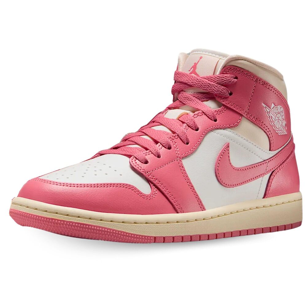 Air Jordan Women's 1 Mid Tennis Shoes ,Sail Pink Salt Guava Ice 109 , 8